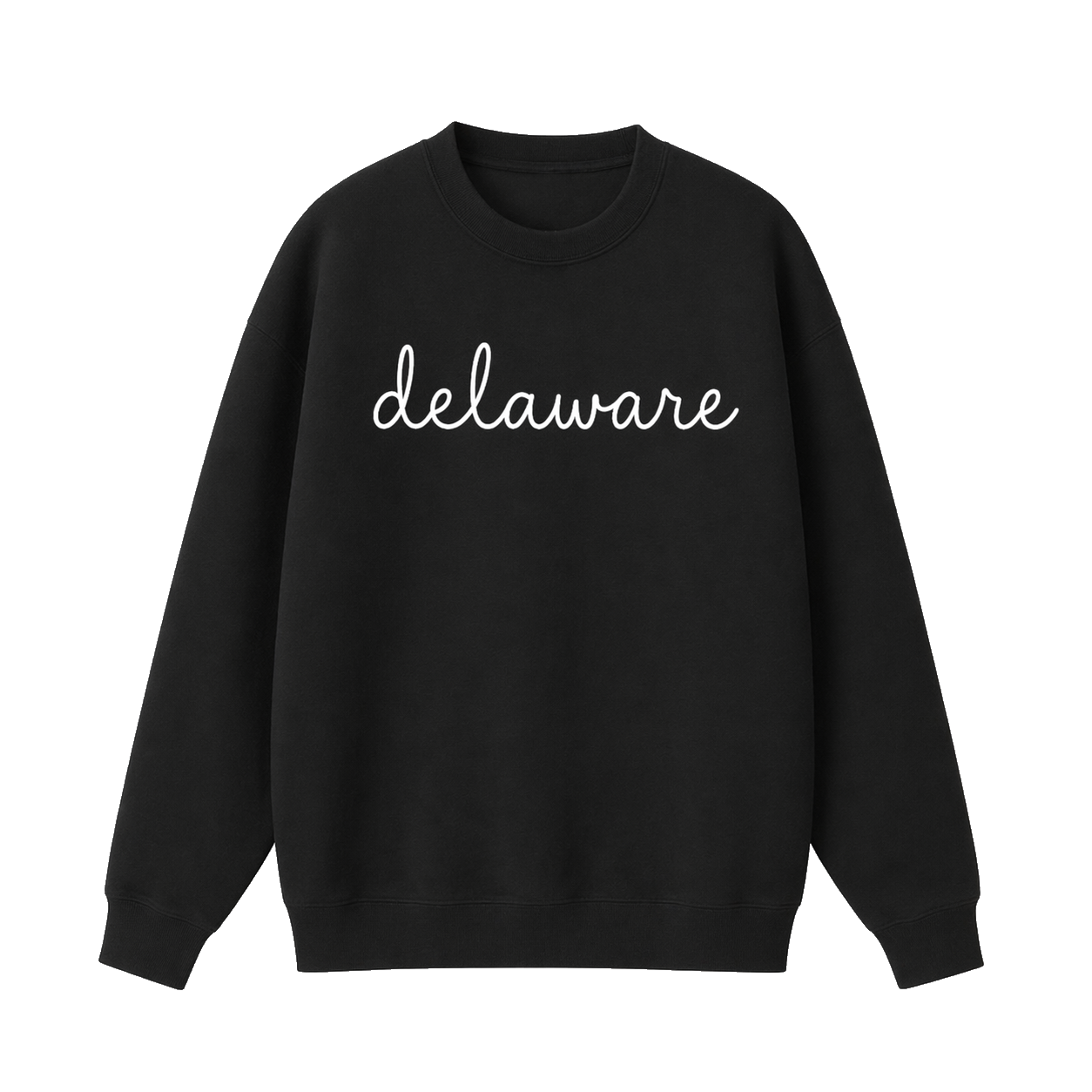 Collection 3 Delaware Essential Heavyweight Crewneck Sweatshirt - Black front
