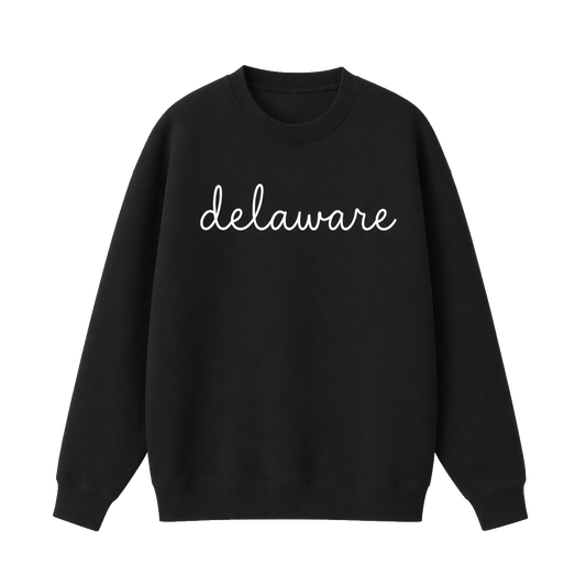 Collection 3 Delaware Essential Heavyweight Crewneck Sweatshirt - Black front
