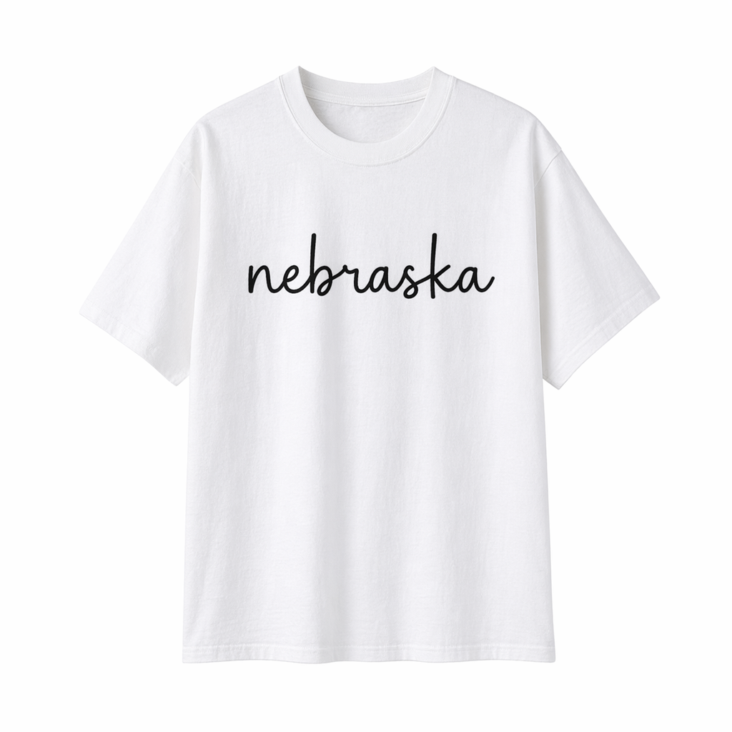 Collection 3 Nebraska Essential Cotton T-Shirt - White front