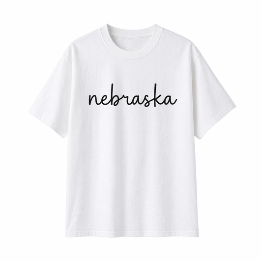 Collection 3 Nebraska Essential Cotton T-Shirt - White front