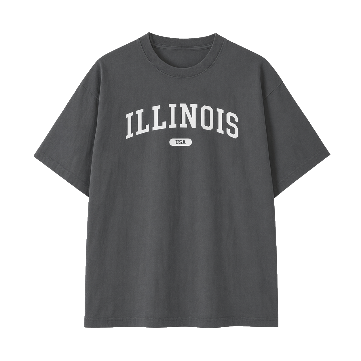 Collection 4 Illinois Essential Cotton T-Shirt - Dark Gray front