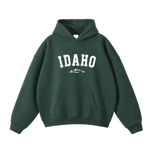 Collection 9 Idaho Oversize Fleeced Hoodie - Eden Green front