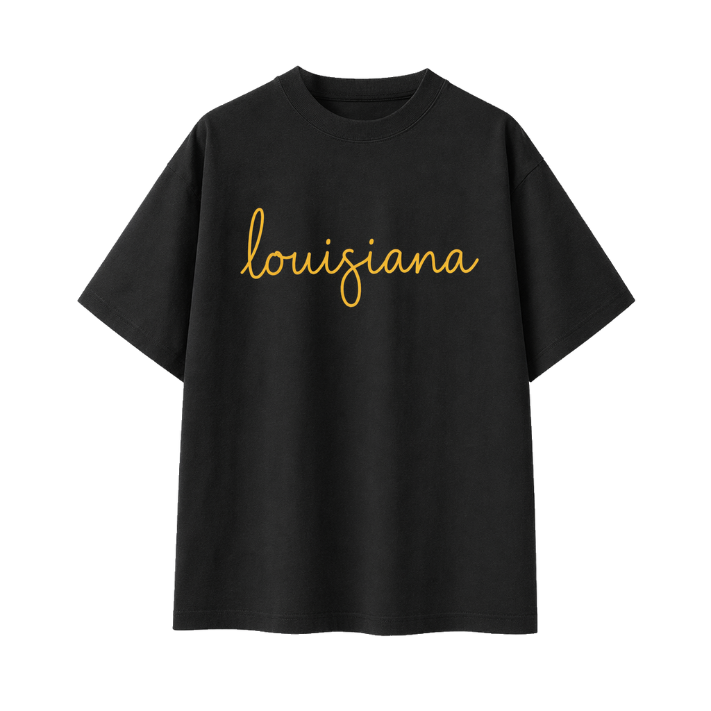Collection 3 Louisiana Essential Cotton T-Shirt - Black front