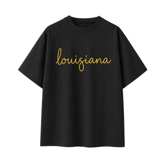 Collection 3 Louisiana Essential Cotton T-Shirt - Black front