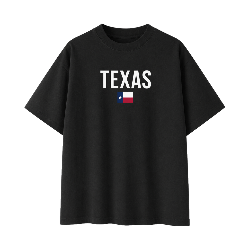 Collection 7 Texas Essential Cotton T-Shirt - Black front