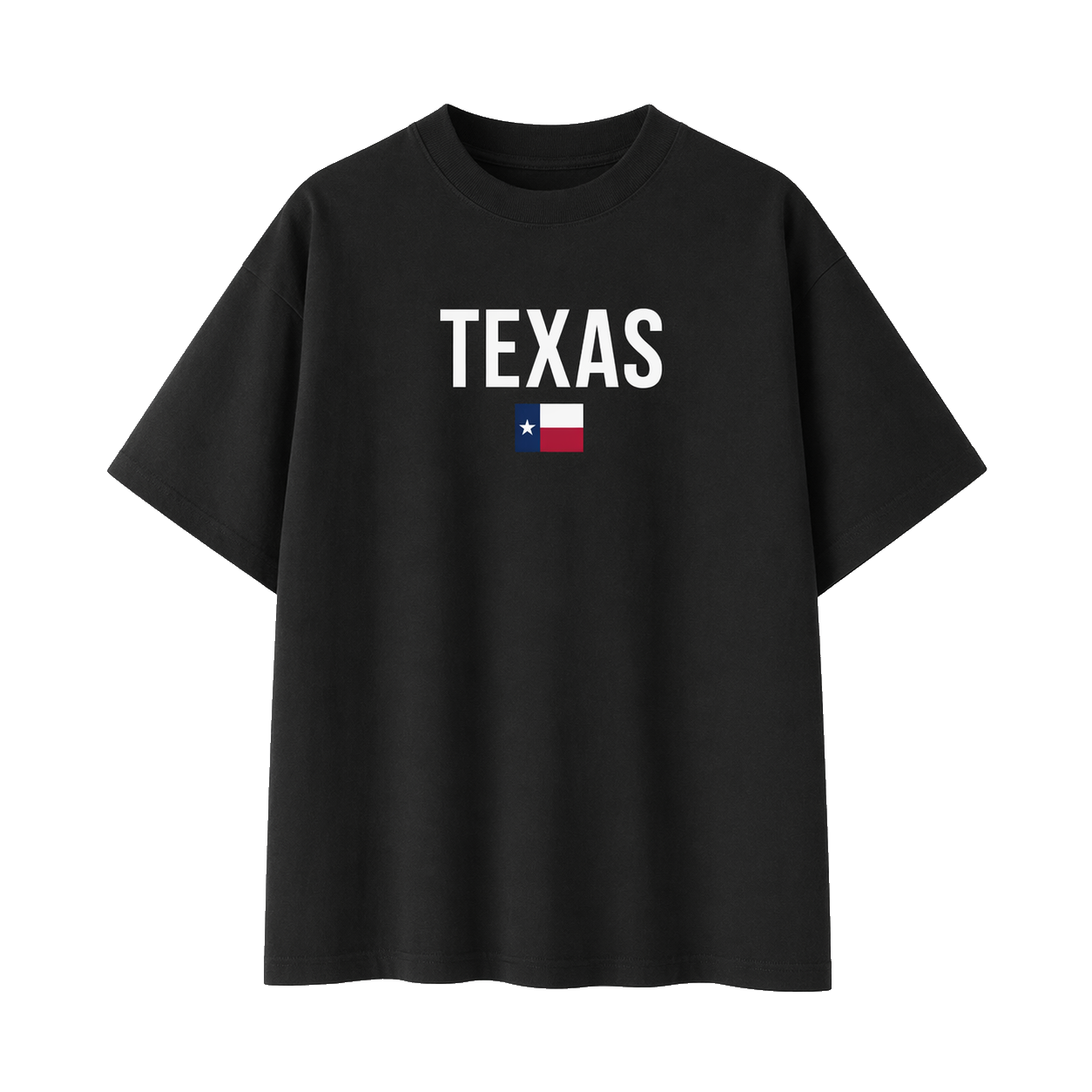 Collection 7 Texas Essential Cotton T-Shirt - Black front