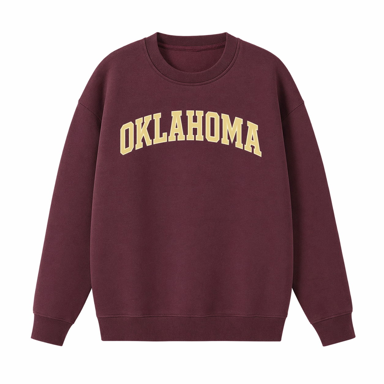 Collection 1 Oklahoma Essential Heavyweight Crewneck Sweatshirt - Dull Red front
