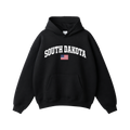 Collection 2 South Dakota Oversize Fleeced Hoodie - Black front