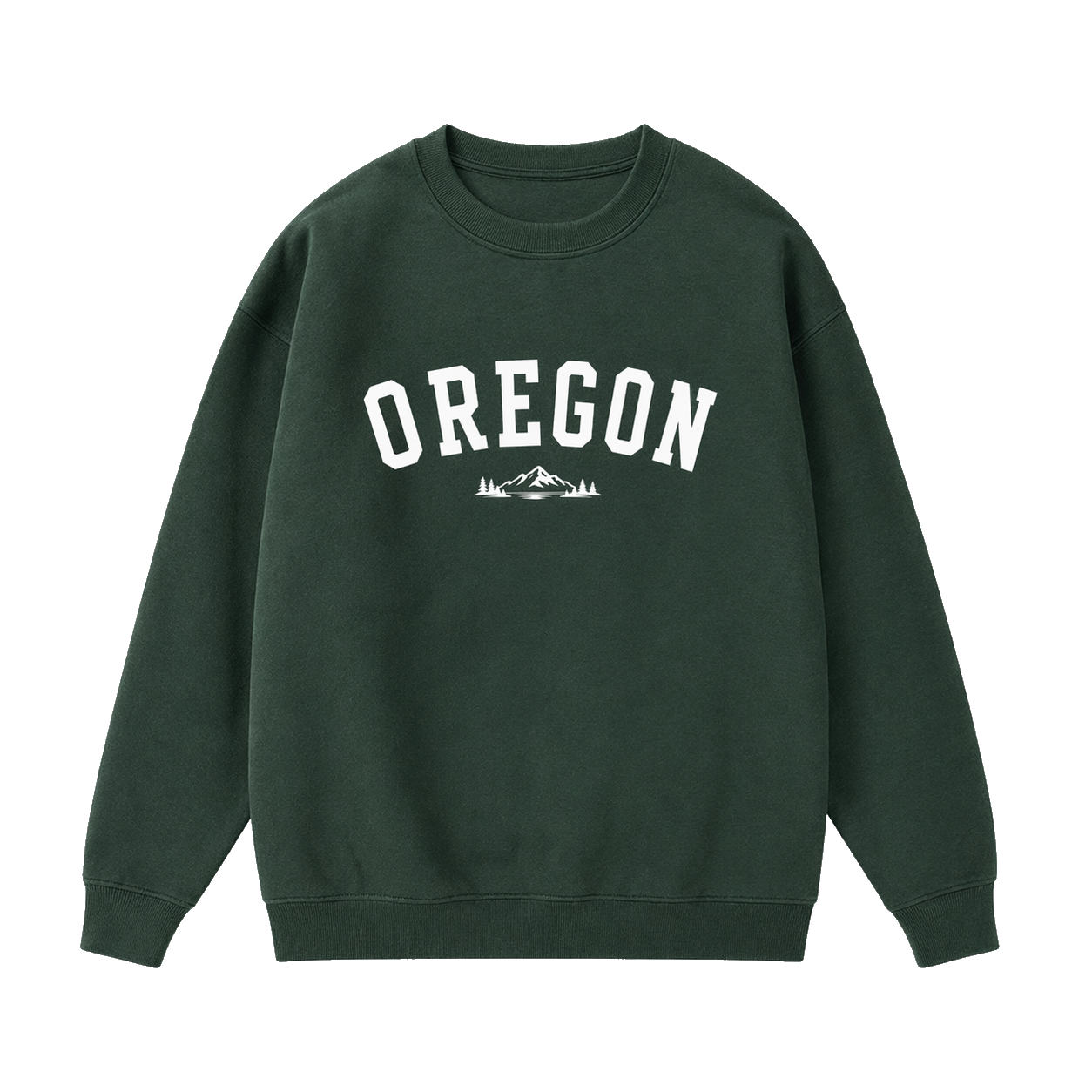Collection 9 Oregon Essential Heavyweight Crewneck Sweatshirt - Dark Green front