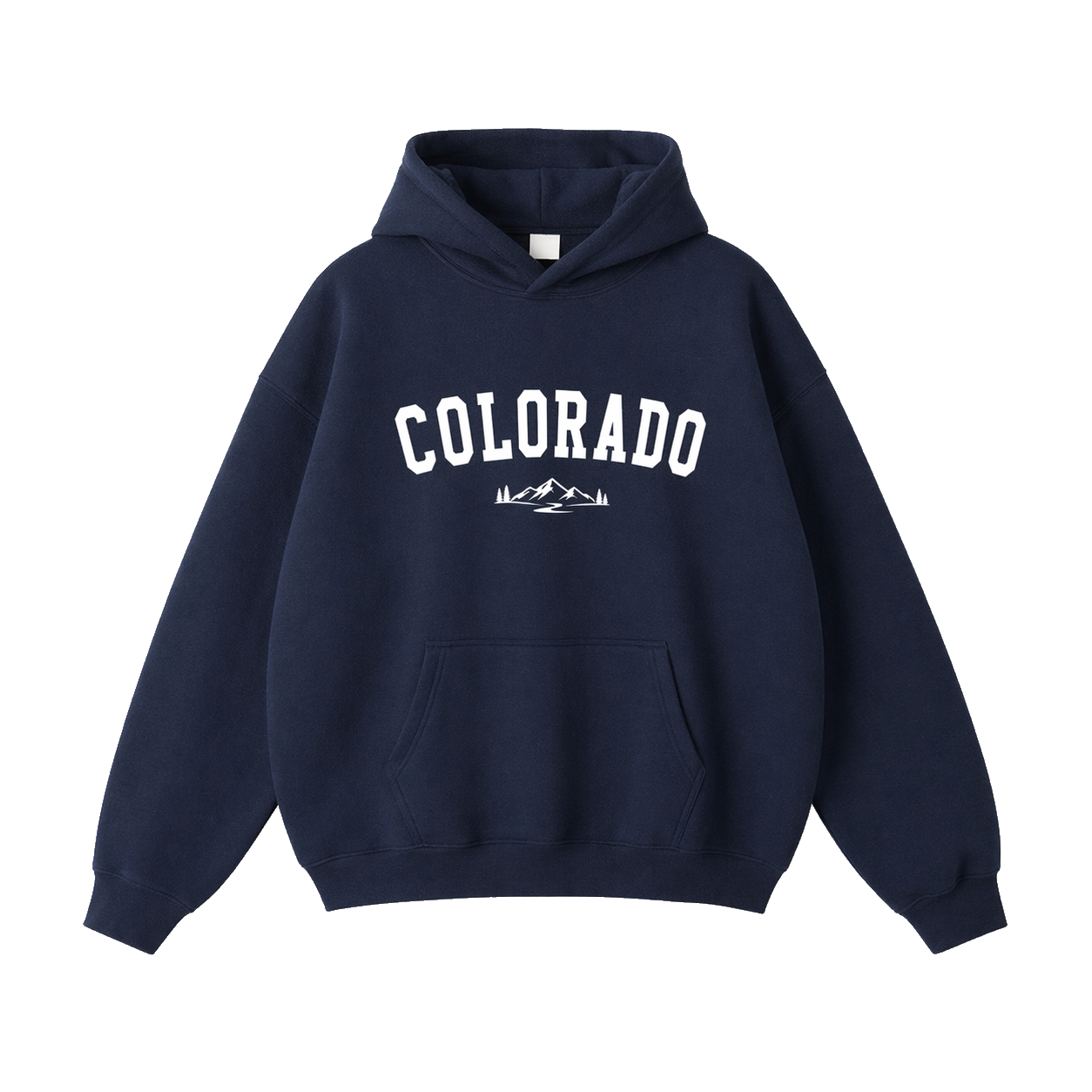 Collection 9 Colorado Oversize Fleeced Hoodie - Navy Blue front