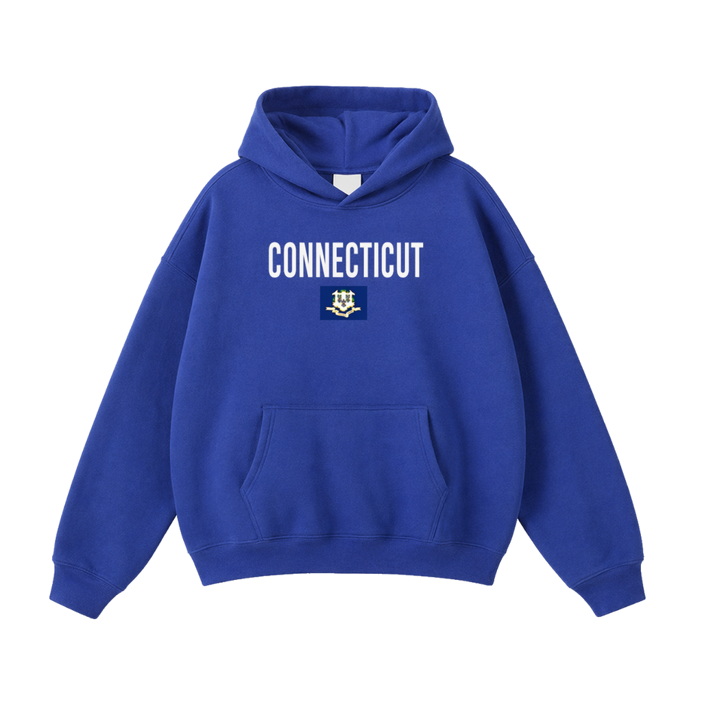 Collection 7 Connecticut Oversize Fleeced Hoodie - Klein Blue front