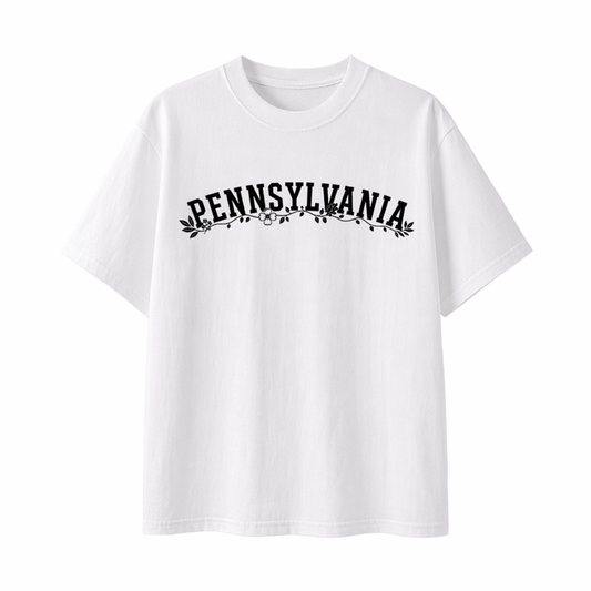 Collection 10 Pennsylvania Essential Cotton T-Shirt - White front