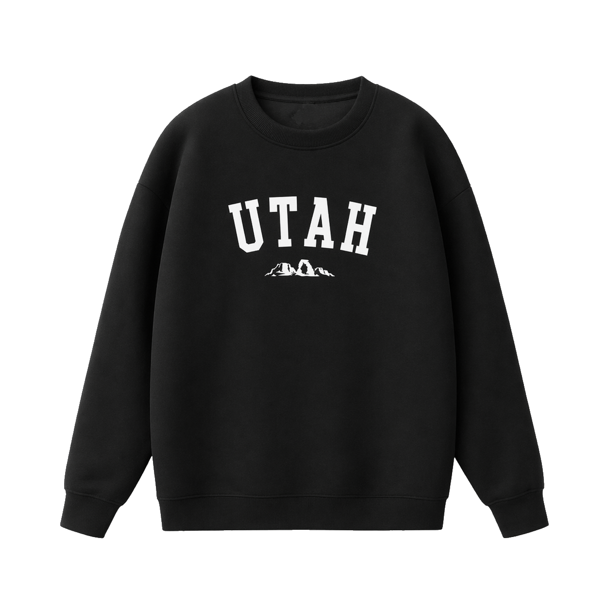 Collection 9 Utah Essential Heavyweight Crewneck Sweatshirt - Black front