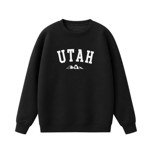 Collection 9 Utah Essential Heavyweight Crewneck Sweatshirt - Black front