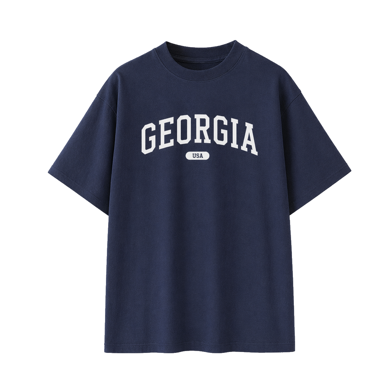 Collection 4 Georgia Essential Cotton T-Shirt - Navy Blue front