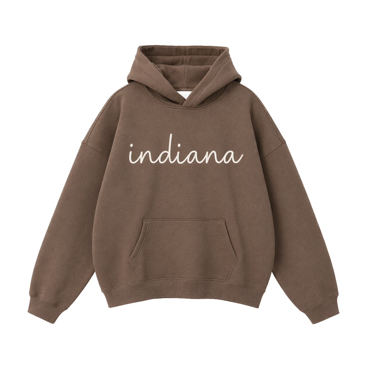 Collection 3 Indiana Oversize Fleeced Hoodie - Brown front