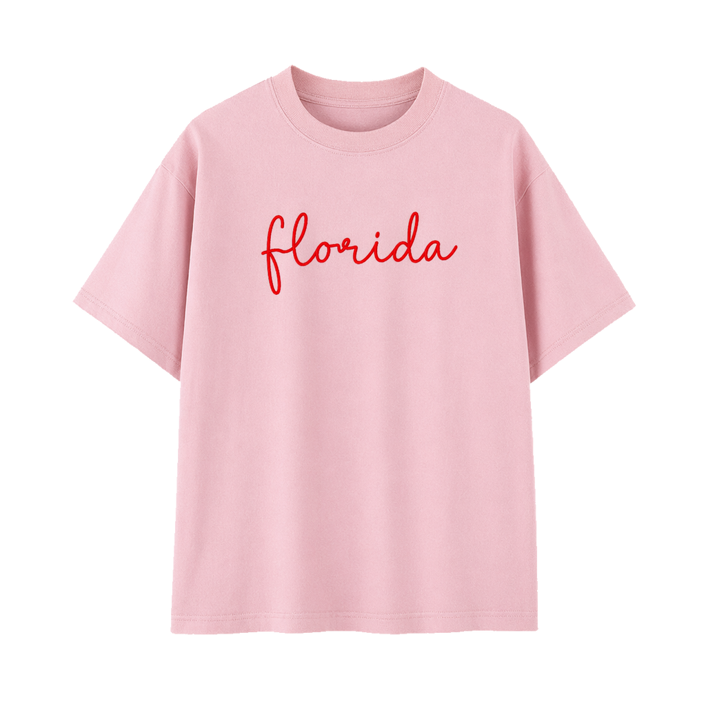 Collection 3 Florida Essential Cotton T-Shirt - Pink front