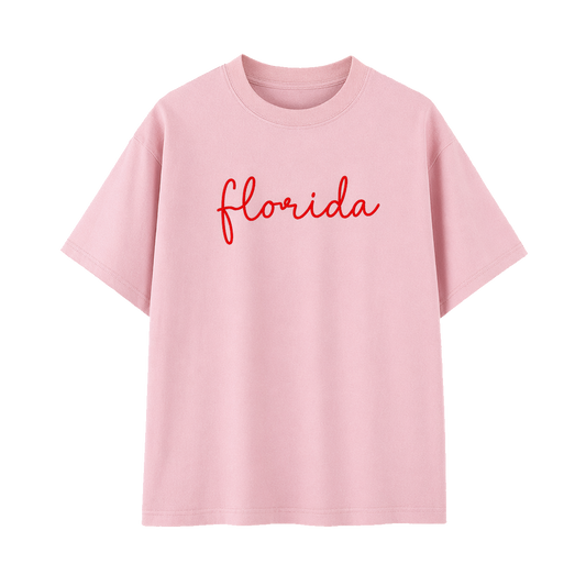 Collection 3 Florida Essential Cotton T-Shirt - Pink front