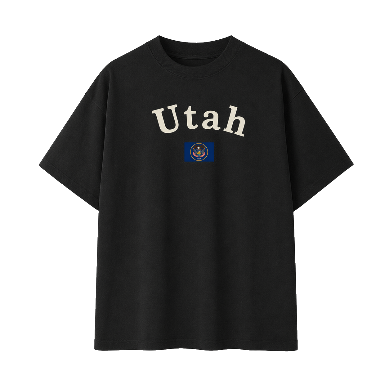 Collection 6 Utah Essential Cotton T-Shirt - Black front
