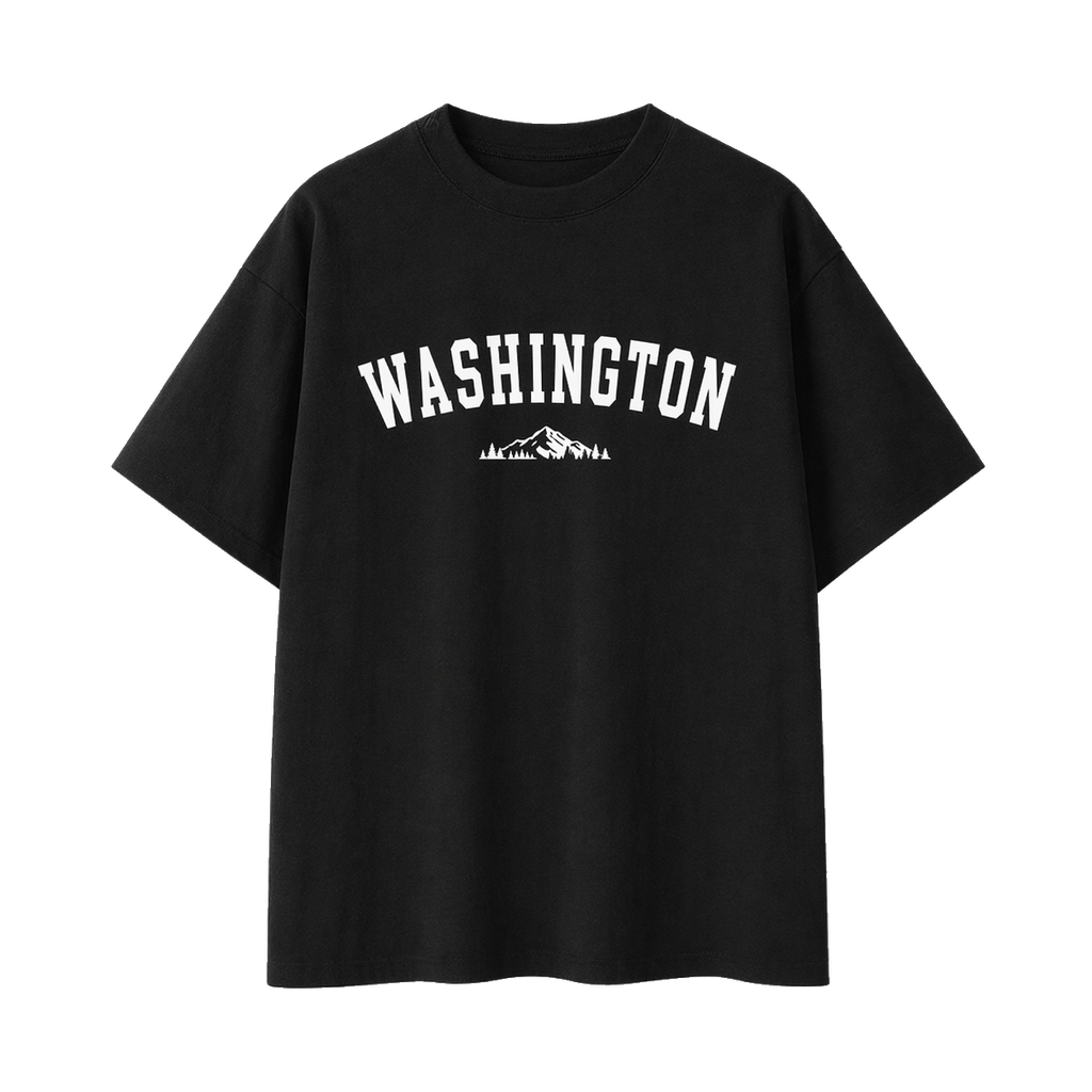 Collection 9 Washington Essential Cotton T-Shirt - Black front