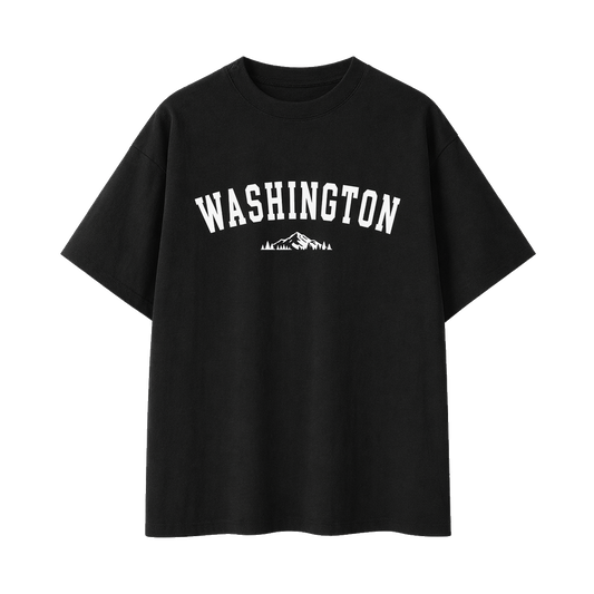 Collection 9 Washington Essential Cotton T-Shirt - Black front