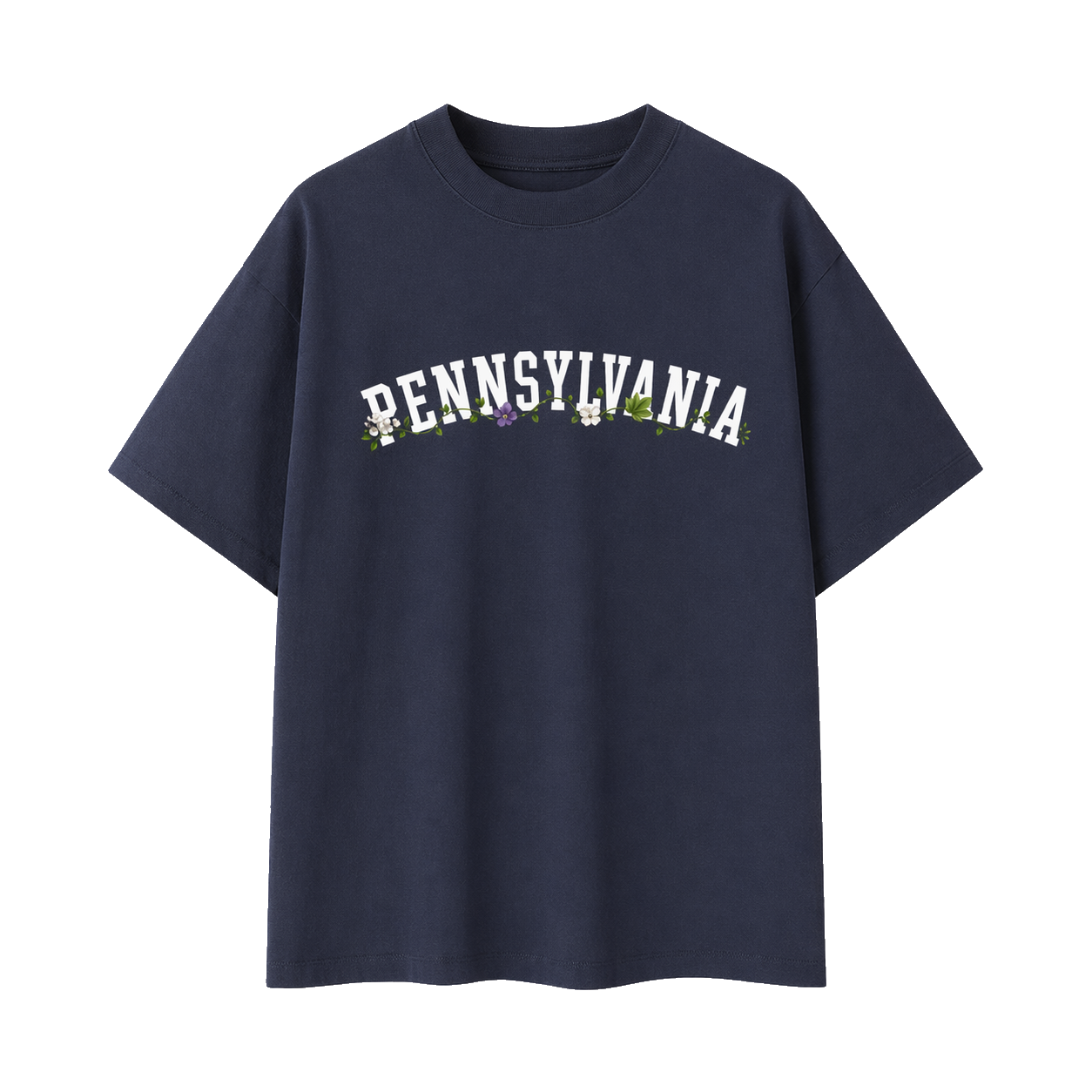 Collection 10 Pennsylvania Essential Cotton T-Shirt - Navy Blue front