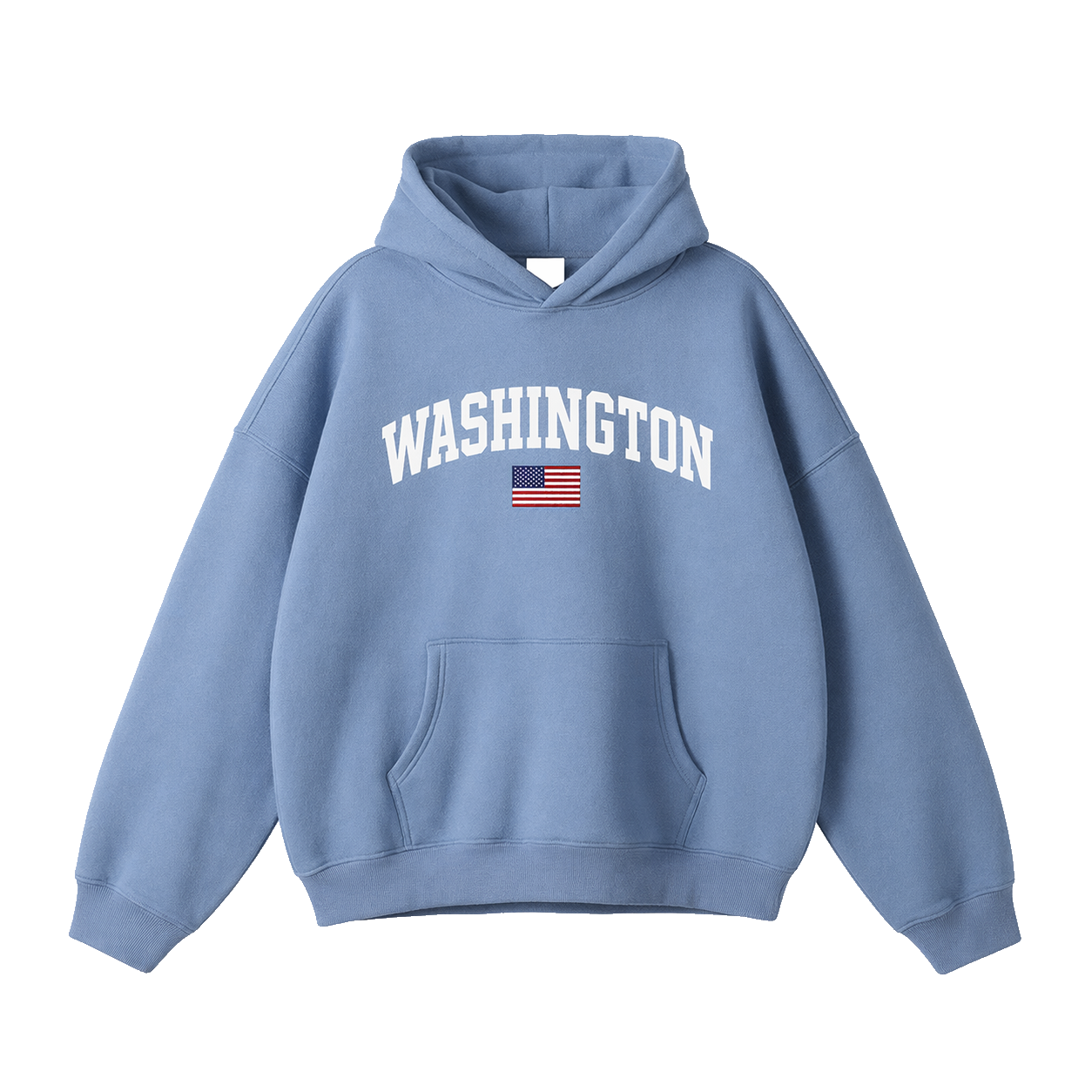 Collection 2 Washington Oversize Fleeced Hoodie - Medium Blue front