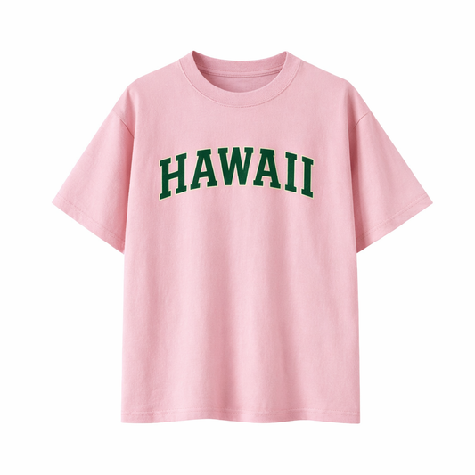 Collection 1 Hawaii Essential Cotton T-Shirt - Pink front