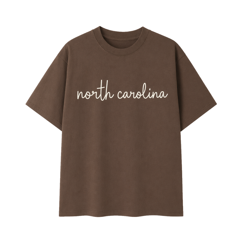 Collection 3 North Carolina Essential Cotton T-Shirt - Coffee front