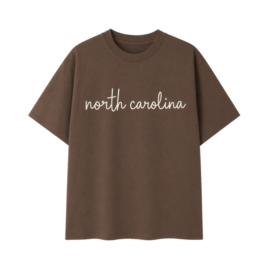 Collection 3 North Carolina Essential Cotton T-Shirt - Coffee front