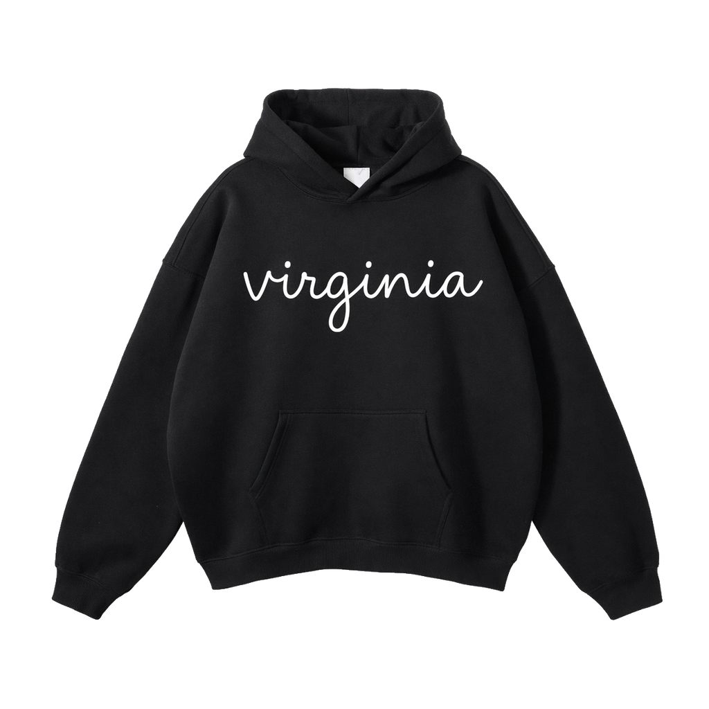 Collection 3 Virginia Oversize Fleeced Hoodie - Black front