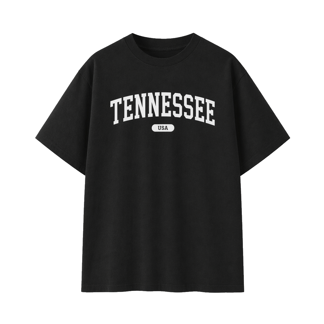 Collection 4 Tennessee Essential Cotton T-Shirt - Black front