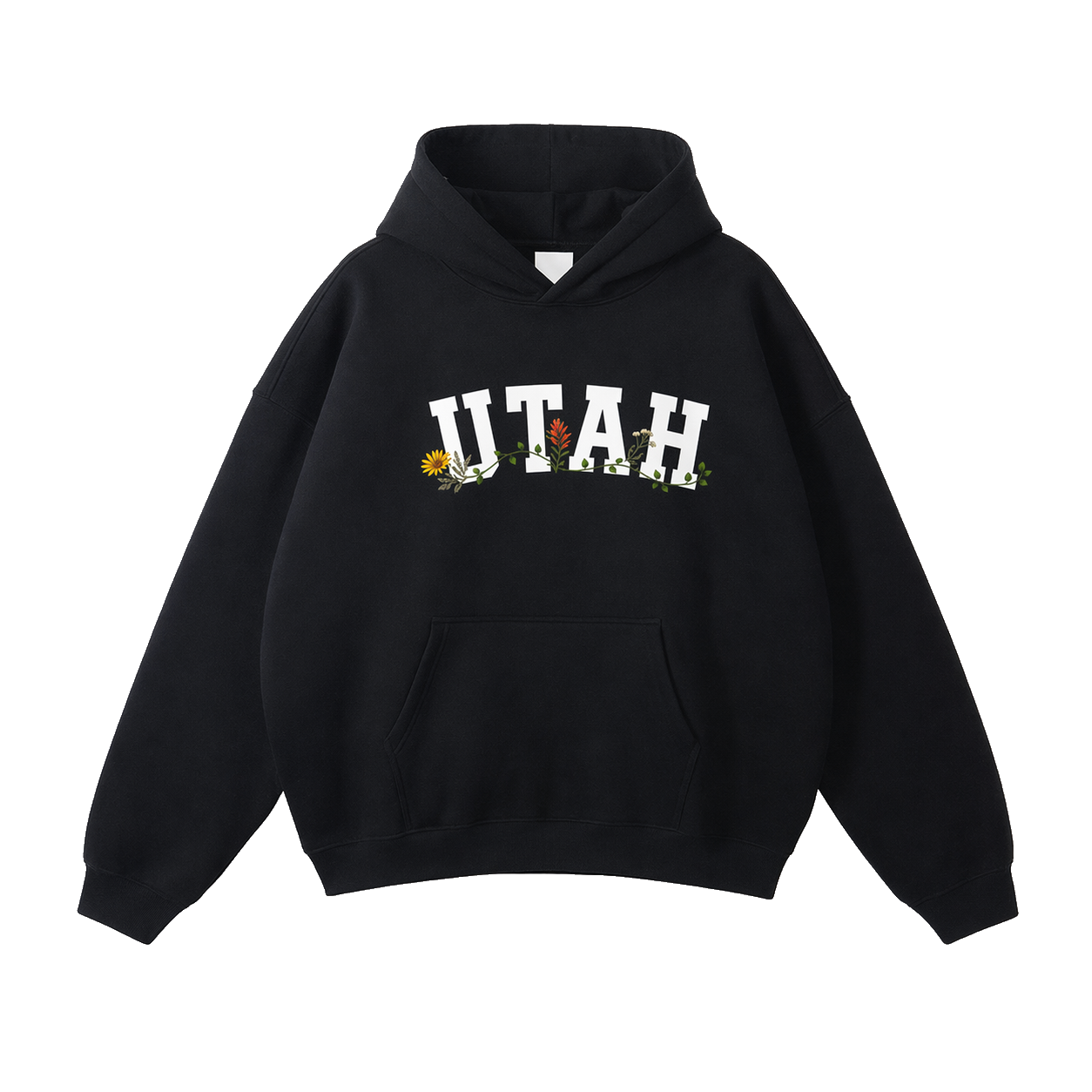 Collection 10 Utah Oversize Fleeced Hoodie - Black front