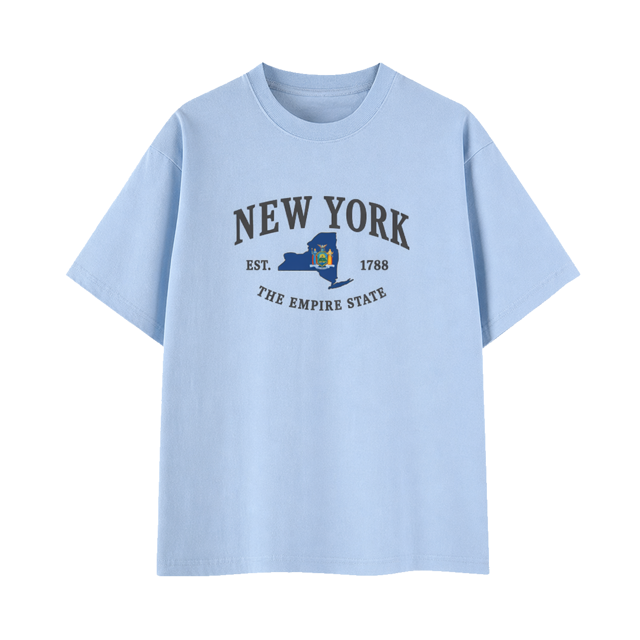 Collection 8 New York Essential Cotton T-Shirt - Light Blue front
