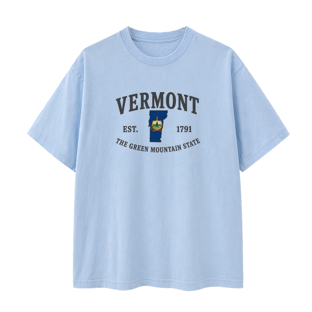 Collection 8 Vermont Essential Cotton T-Shirt - Light Blue front