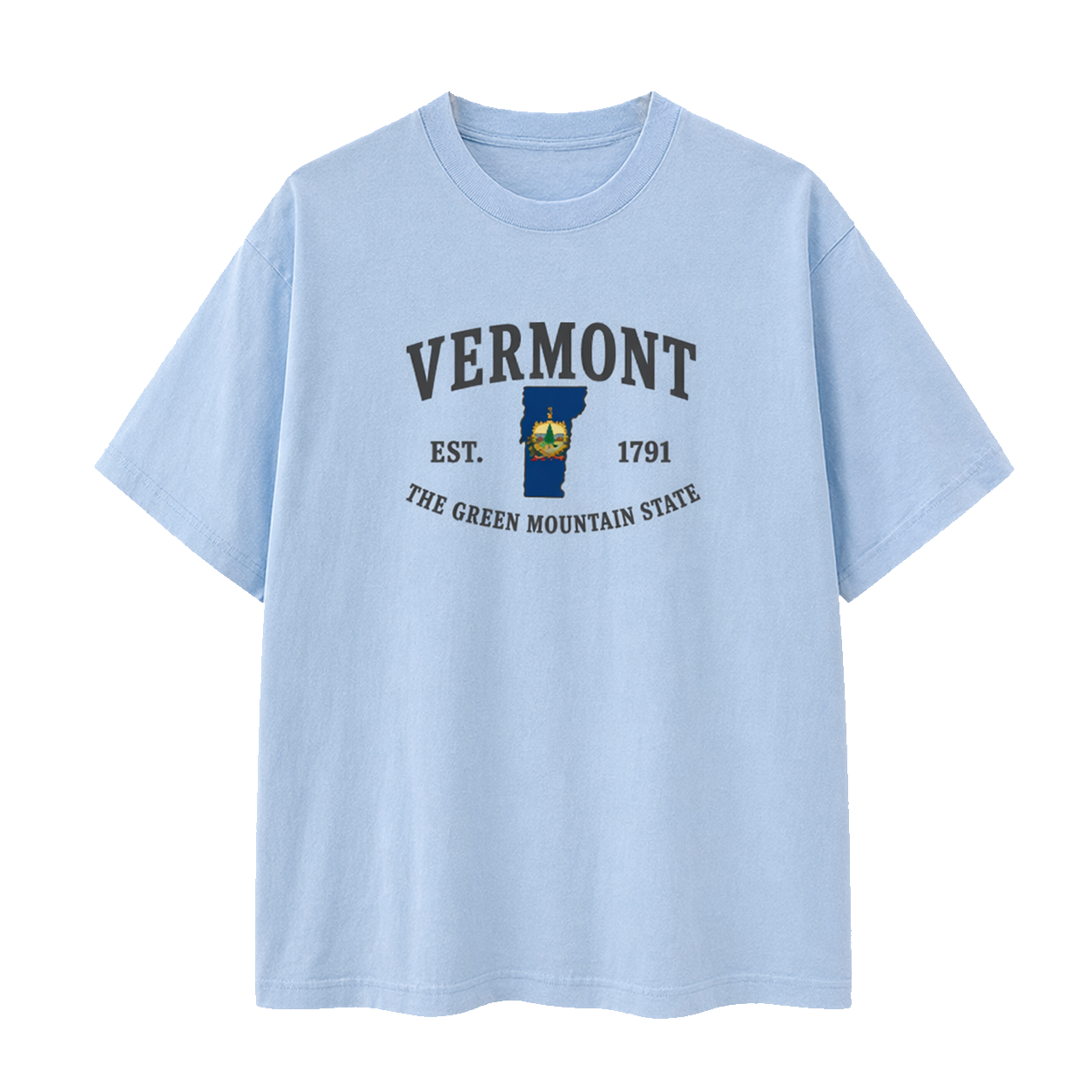 Collection 8 Vermont Essential Cotton T-Shirt - Light Blue front