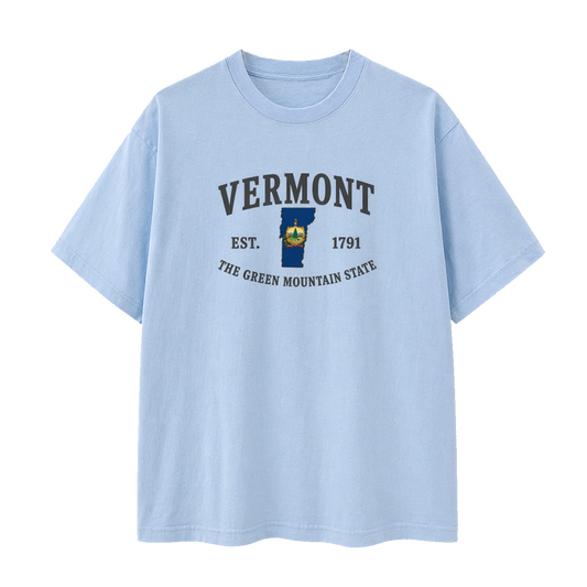 Collection 8 Vermont Essential Cotton T-Shirt - Light Blue front