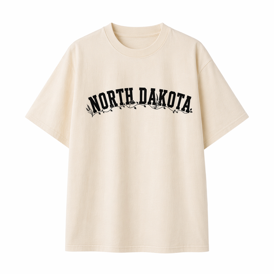Collection 10 North Dakota Essential Cotton T-Shirt - Apricot front
