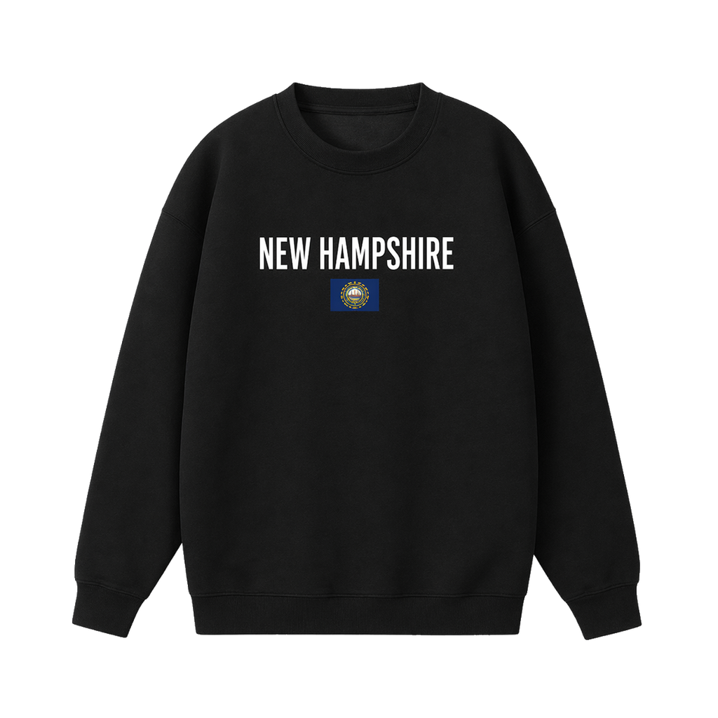 Collection 7 New Hampshire Essential Heavyweight Crewneck Sweatshirt - Black front