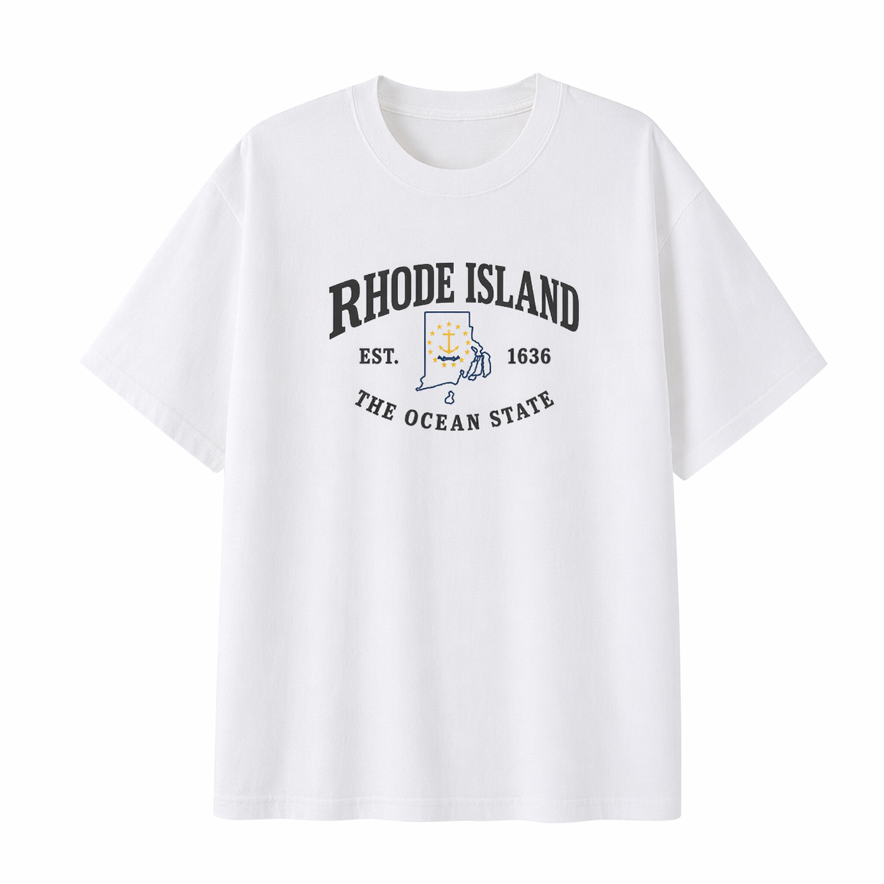 Collection 8 Rhode Island Essential Cotton T-Shirt - White front