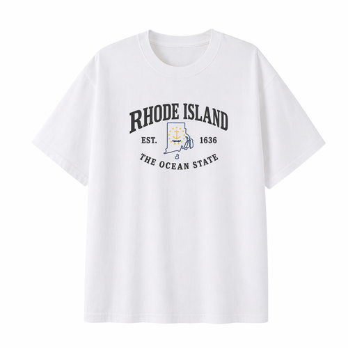Collection 8 Rhode Island Essential Cotton T-Shirt - White front