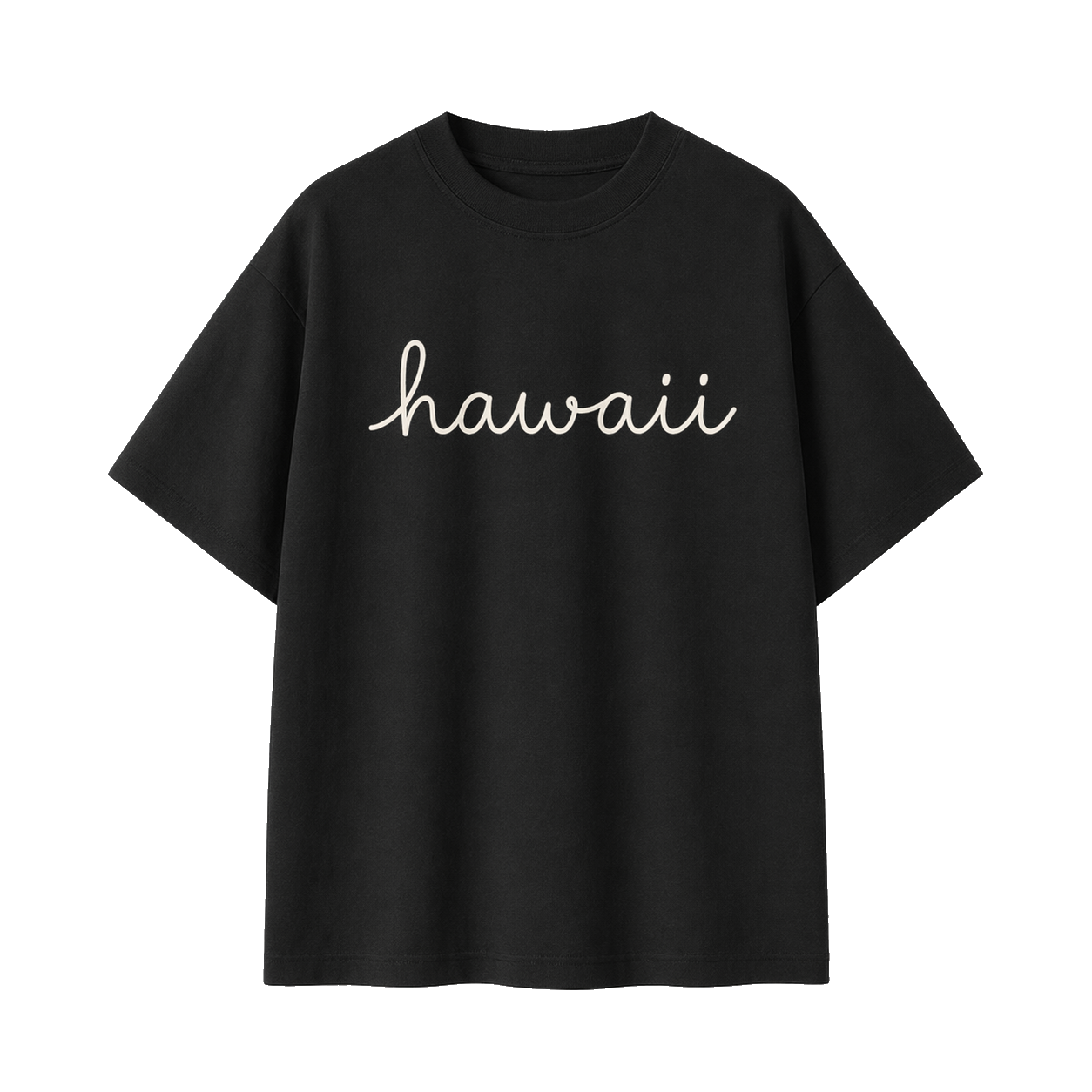 Collection 3 Hawaii Essential Cotton T-Shirt - Black front