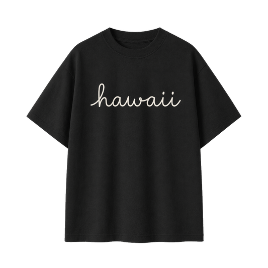 Collection 3 Hawaii Essential Cotton T-Shirt - Black front