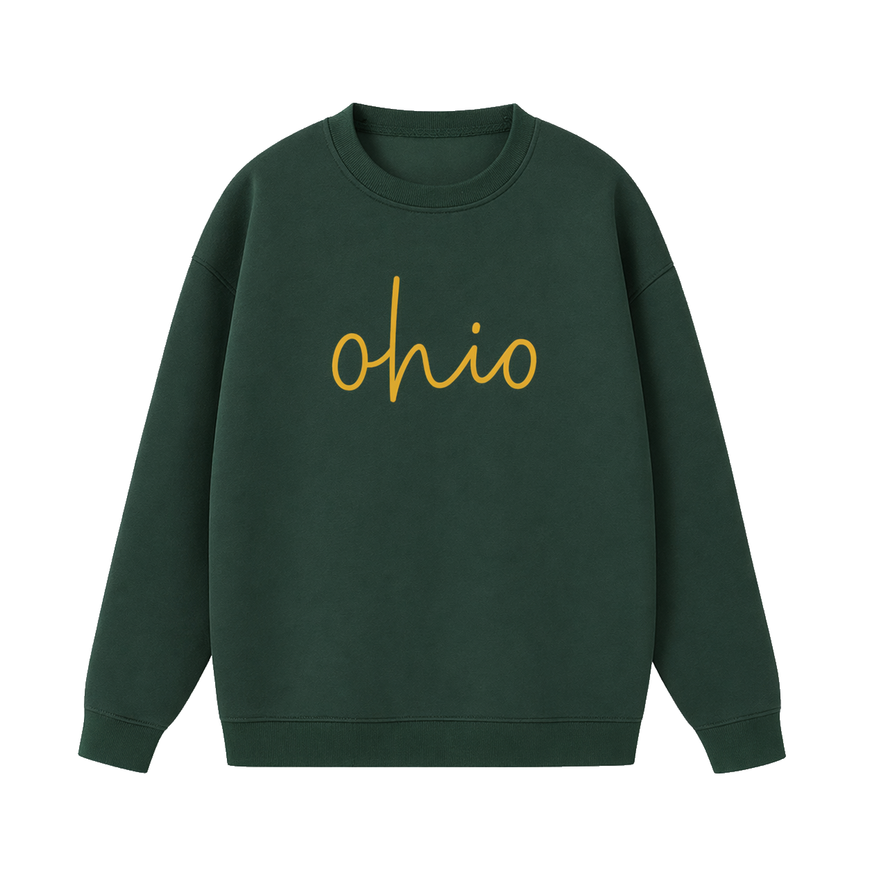 Collection 3 Ohio Essential Heavyweight Crewneck Sweatshirt - Dark Green front
