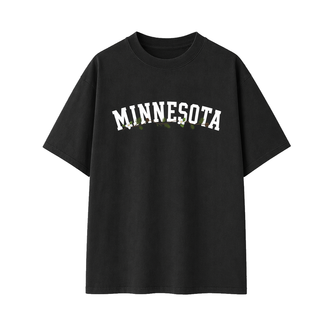Collection 10 Minnesota Essential Cotton T-Shirt - Black front