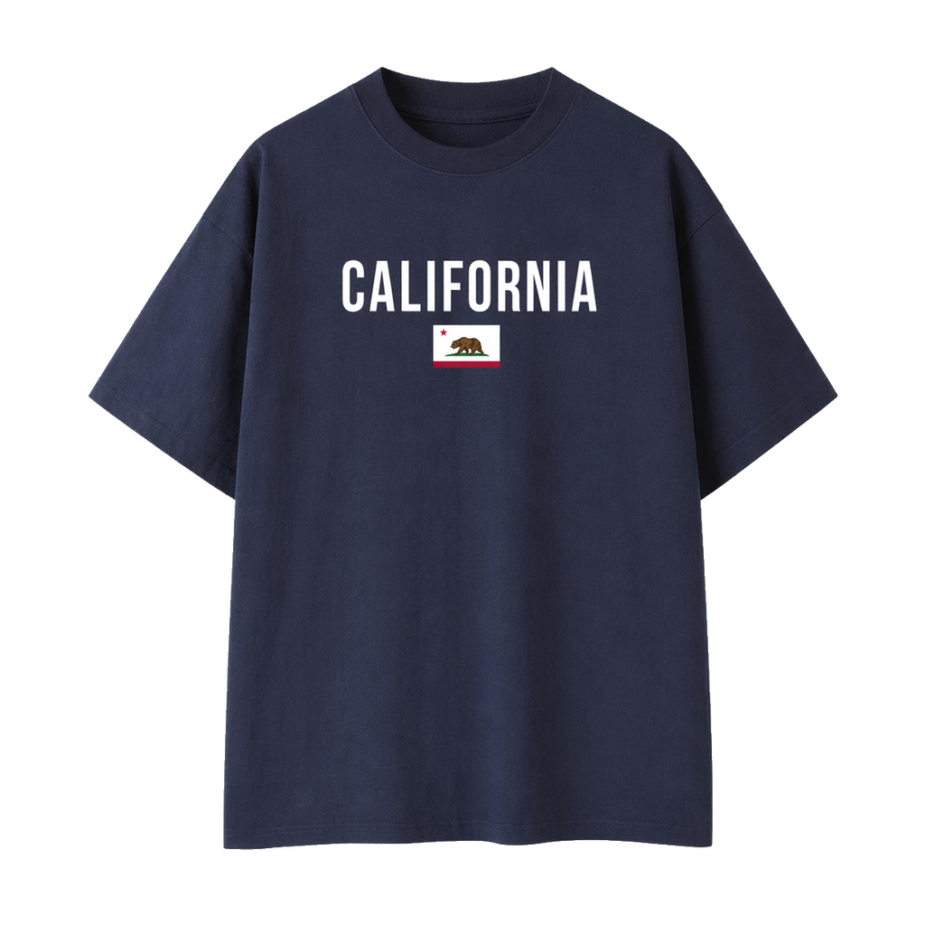 Collection 7 California Essential Cotton T-Shirt - Navy Blue front