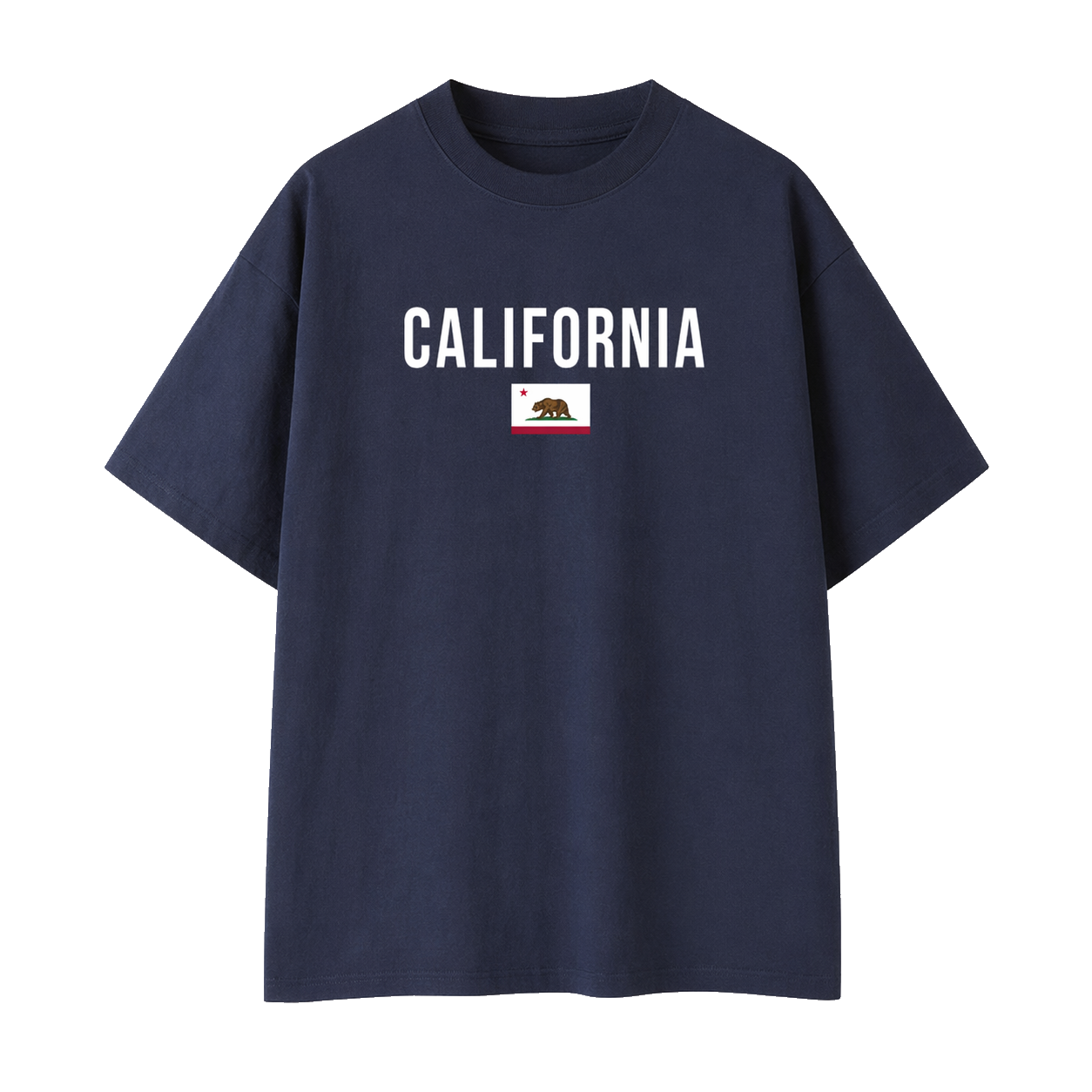 Collection 7 California Essential Cotton T-Shirt - Navy Blue front