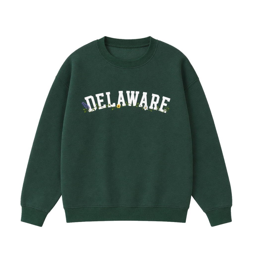 Collection 10 Delaware Essential Heavyweight Crewneck Sweatshirt - Dark Green front