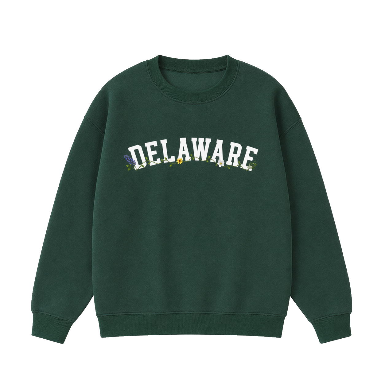 Collection 10 Delaware Essential Heavyweight Crewneck Sweatshirt - Dark Green front