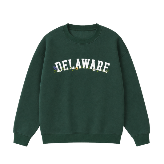 Collection 10 Delaware Essential Heavyweight Crewneck Sweatshirt - Dark Green front
